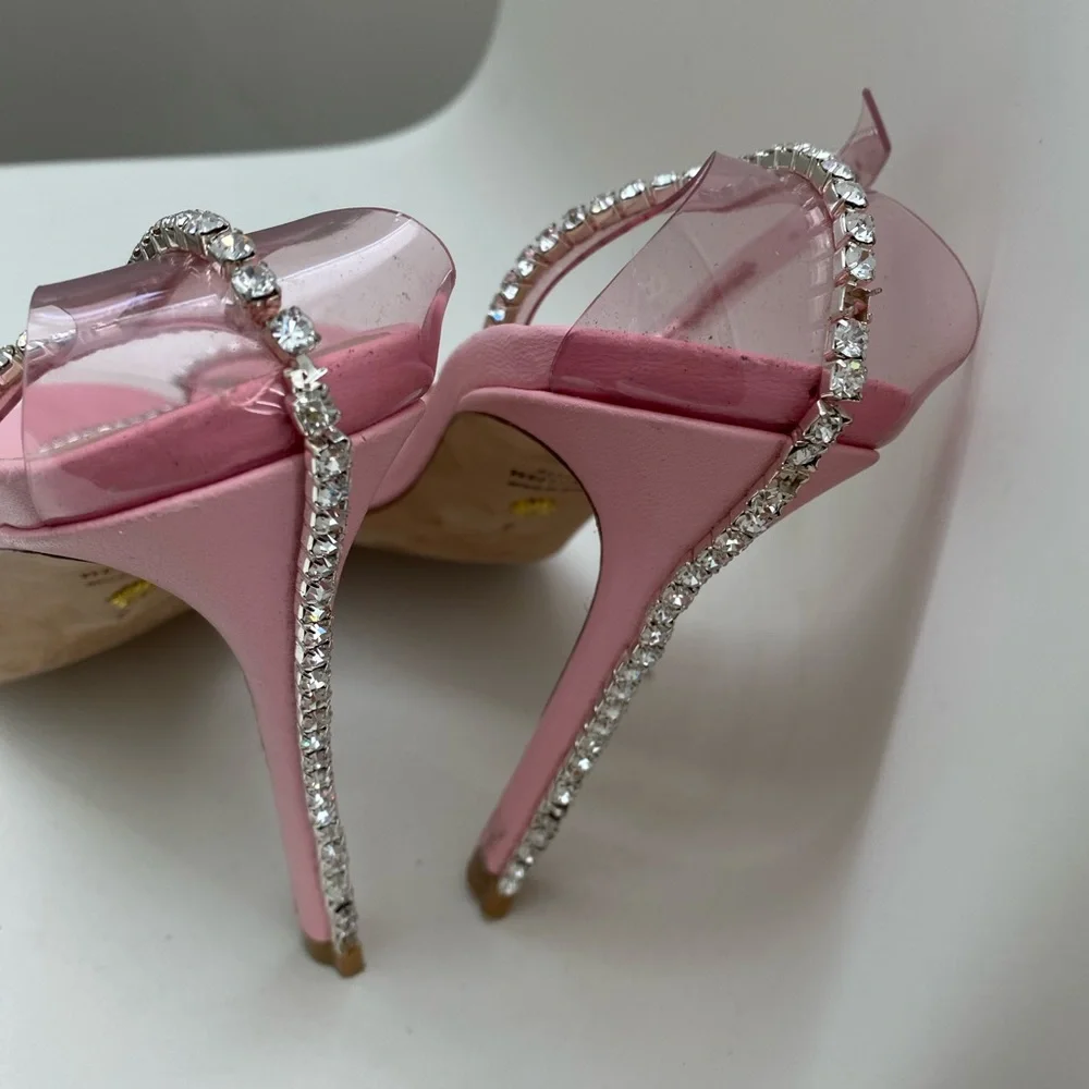 Stuart Weitzman women Nudistglam 100 Rose Pink Sandals size 7 party heels